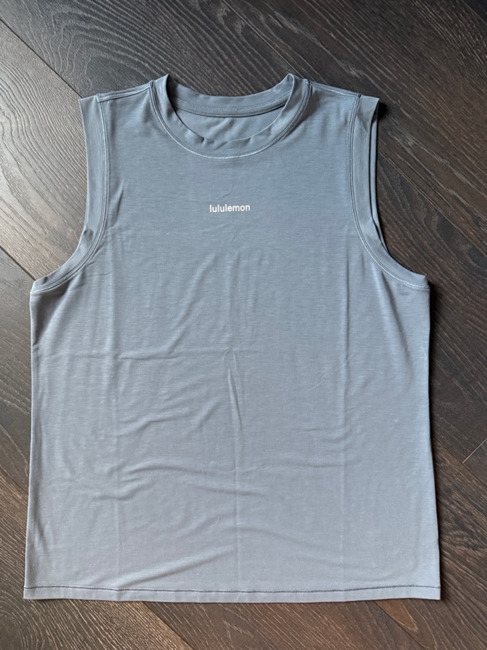 Lululemon Jersey Training Muscle Tank Top
Long *Wordmark in Solar Gray